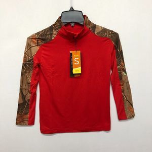 NWT Trail Crest Kids Boy 1/4 Zip Pullover Top Shirt Size Small Outdoor M102 -18